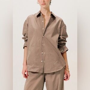 Comme Sí La Shirt Classica Cotton Poplin Cortado Stripe